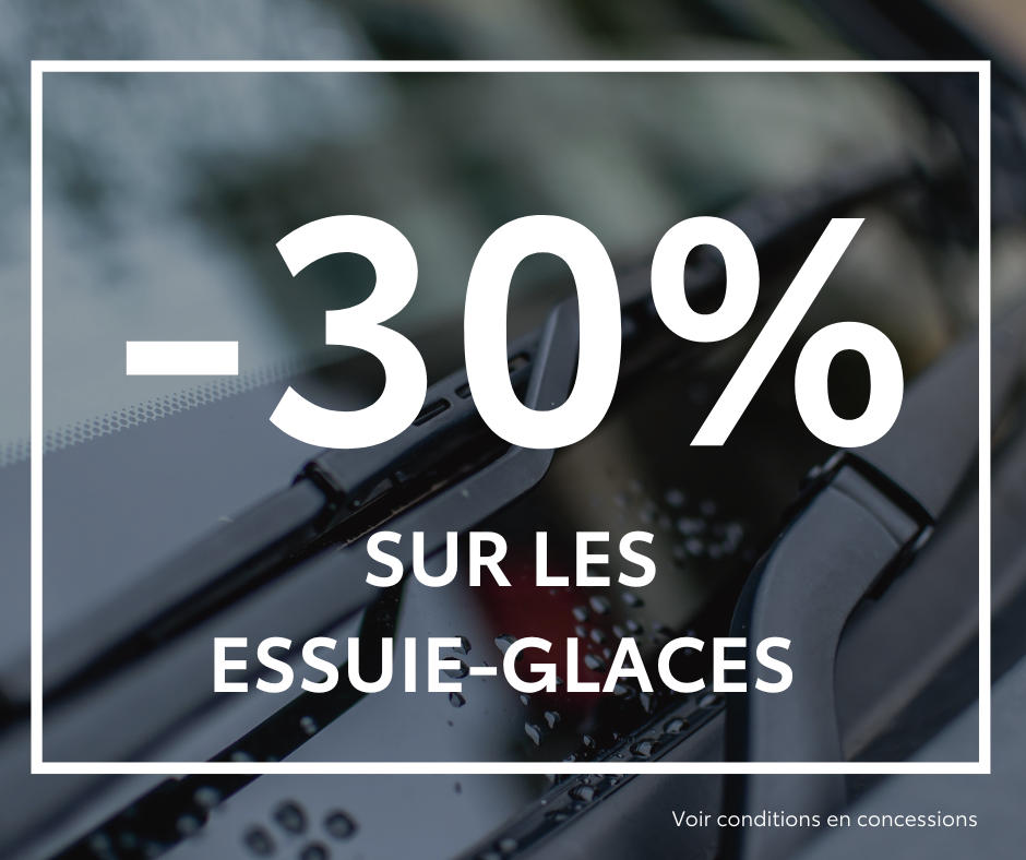 -30% sur les essuis glace
