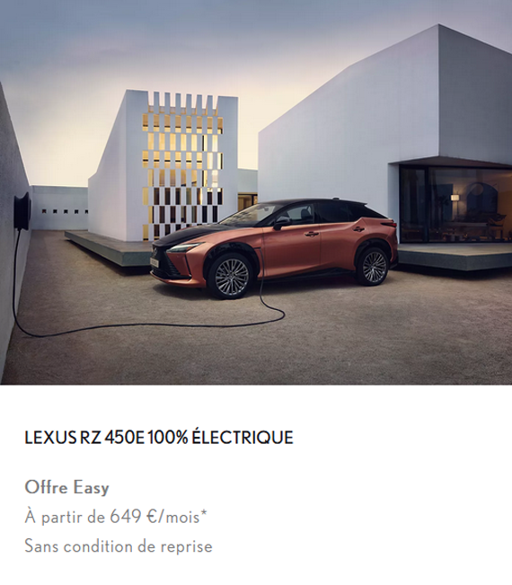 LEXUS RZ 100% ÉLECTRIQUE